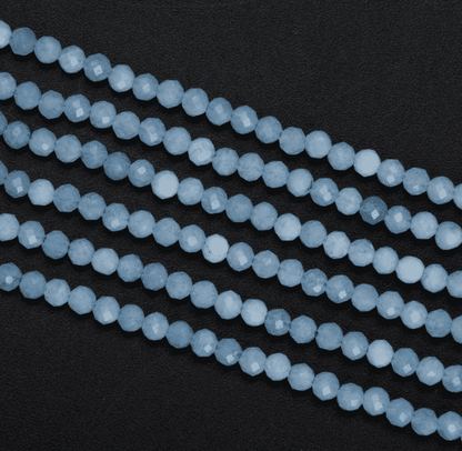 BRACCIALE ACQUAMARINA SFACCETTATA 3 mm