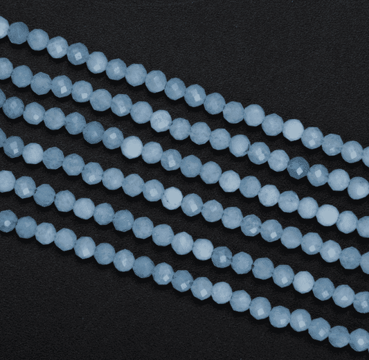 BRACCIALE ACQUAMARINA SFACCETTATA 3 mm